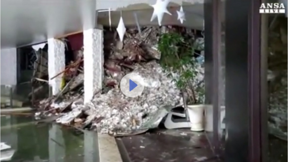  накрытом лавиной итальянском отеле сняли видео 