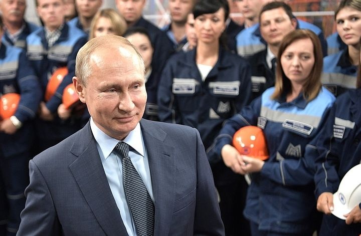  спустившийся неба путин открыл аглофабрику ммк 