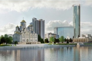 В Екатеринбурге на месте будущего храма-на-драме проходит молебен