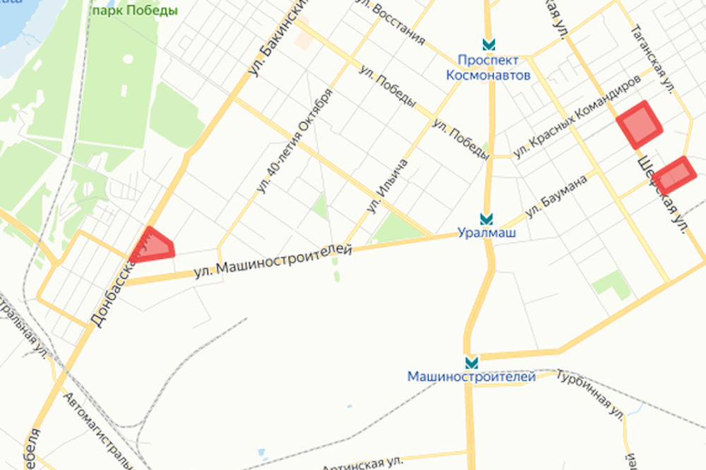 Екатеринбург карта уралмаш карта