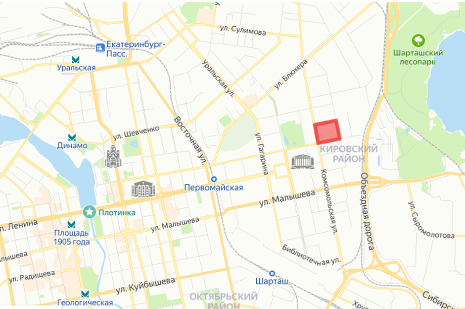 Екатеринбург втузгородок карта