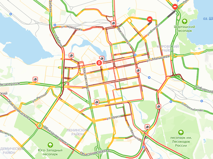 Время пробок екатеринбург