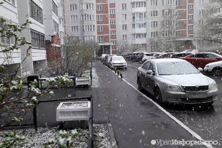 Екатеринбург и север Свердловской области засыпало снегом