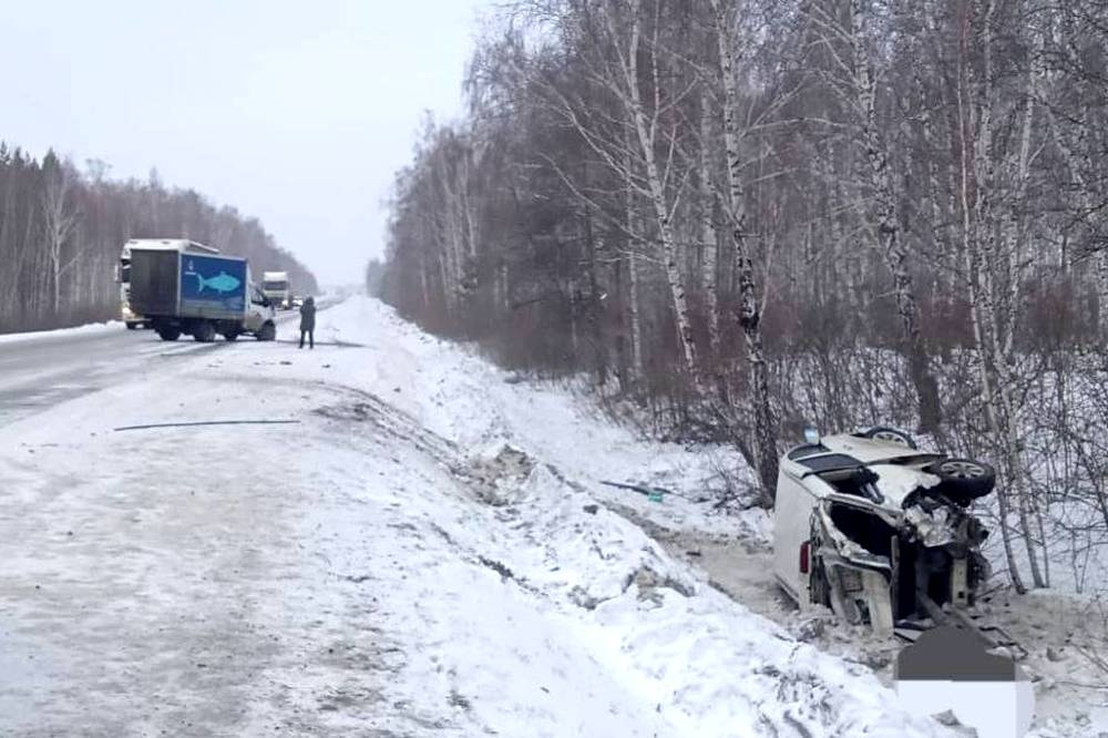 В Челябинской области в столкновении с грузовиком погибла пассажирка дорогого минивэна