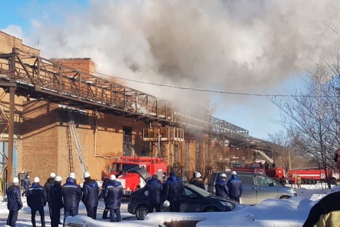 На магнитогорском заводе произошел крупный пожар
