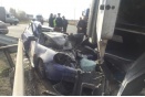 На южноуральской трассе произошло массовое ДТП с двумя фурами